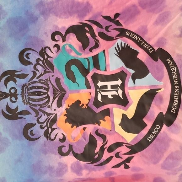 Harry Potter Hogwarts Tie Dyed Hoodie Womens Size XL Ladies Harry Potter Hogwart - Picture 3 of 11